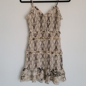 Snake print mini dress